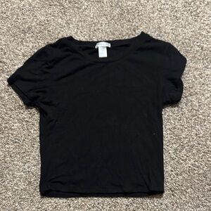 Bozzolo Black Ribbed Top